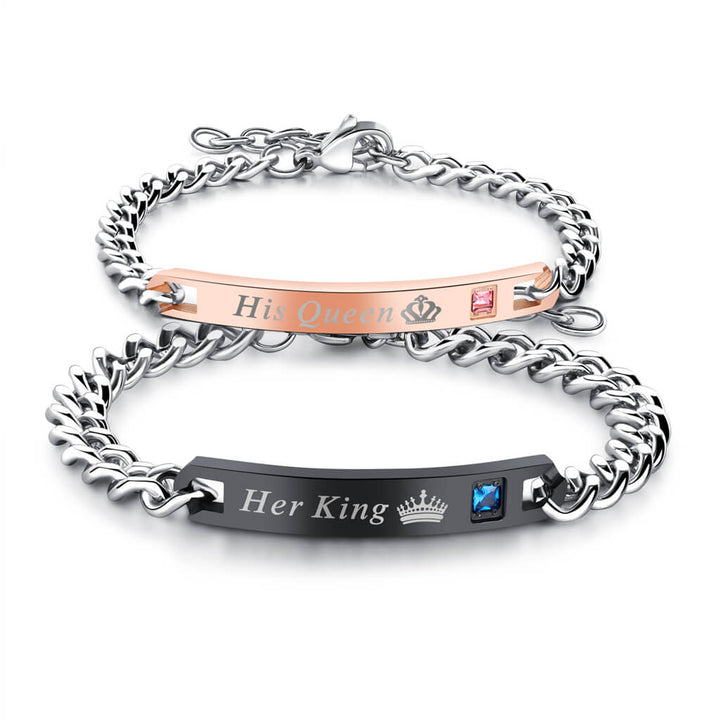 Customized Her King & His Queen Bracelets