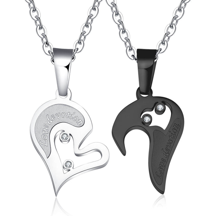 Matching Heart Couple Necklaces