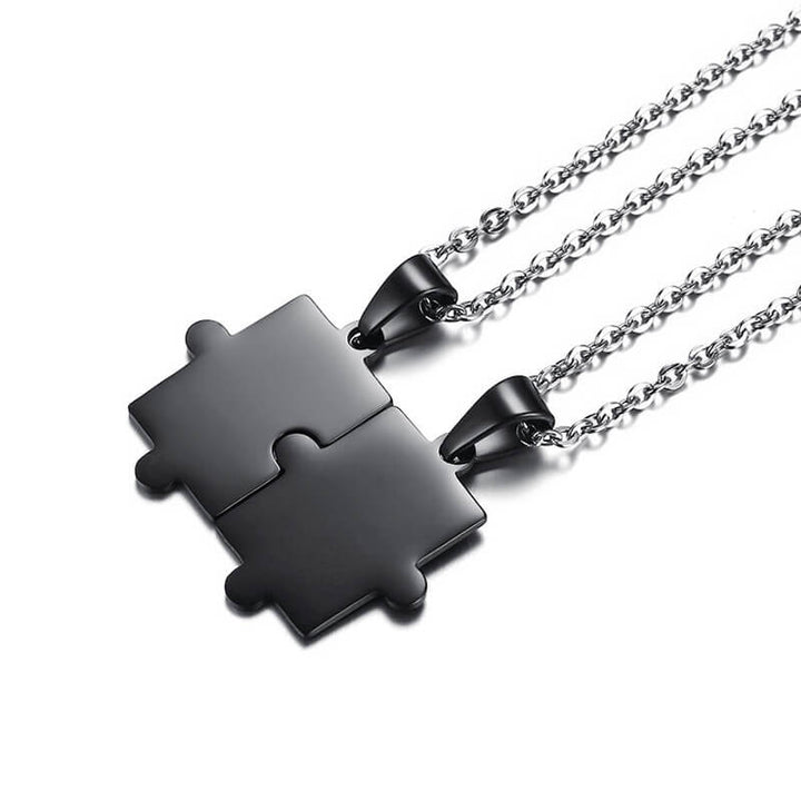 Matching Puzzle Necklace Black