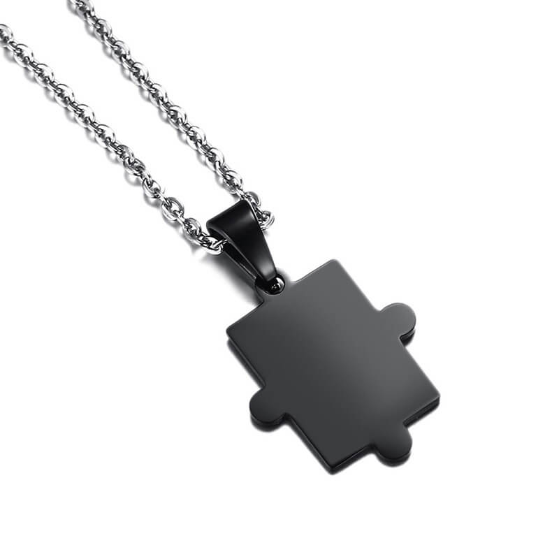 Matching Puzzle Necklace Black