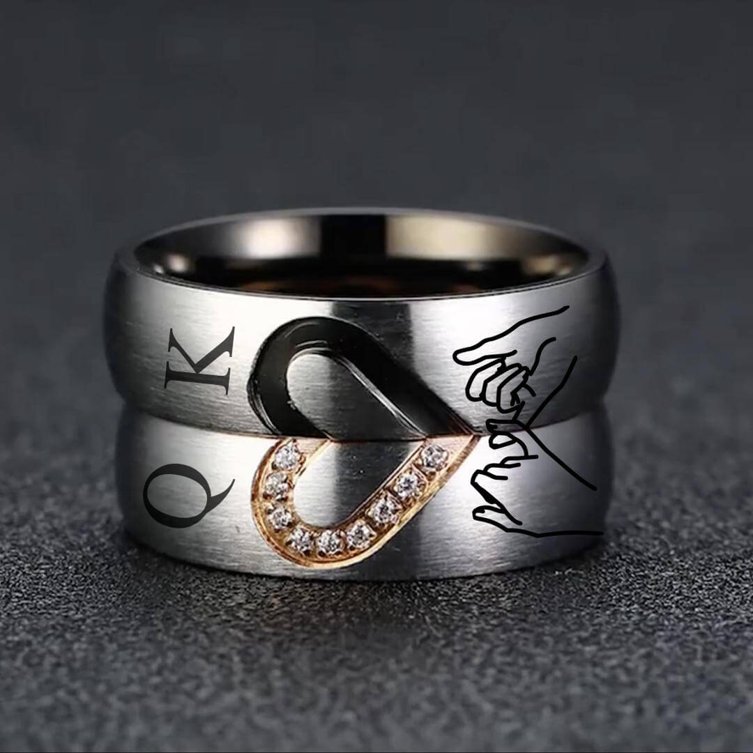 Initial Pinky Promise Rings