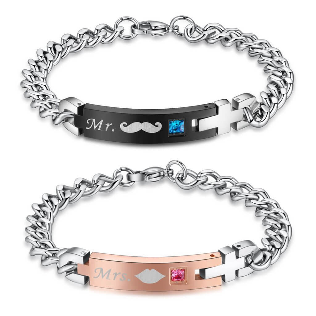 Mrs. & Mr. Bracelets For Couple