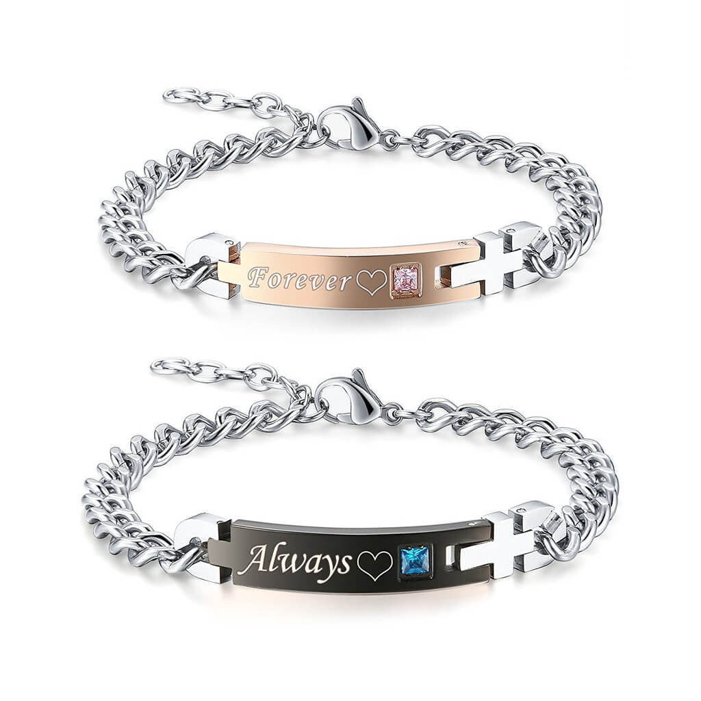 ALWAYS & FOREVER Matching Bracelets for Couple