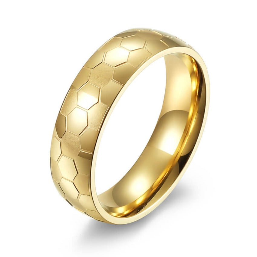 Gold Football Ring Engraved