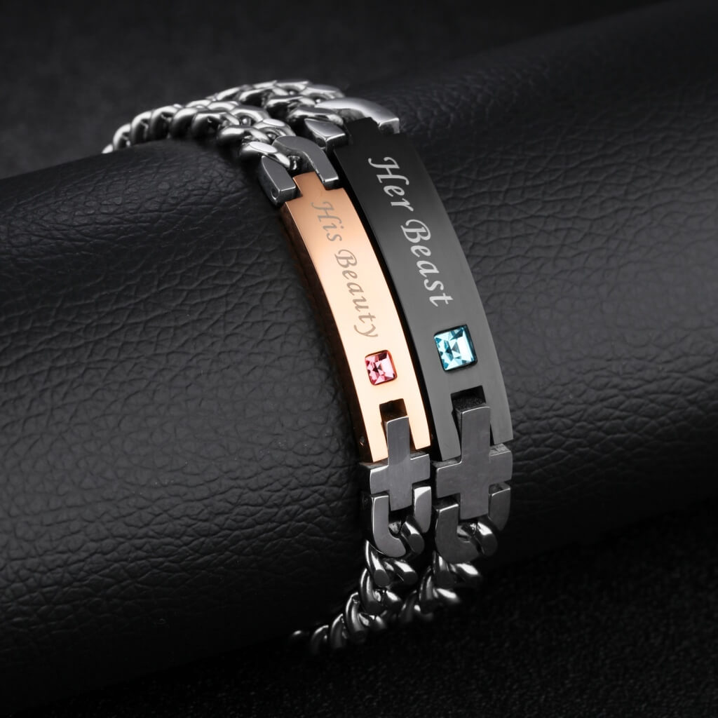 Her Beast & His Beauty Couple Bracelets ( Set)