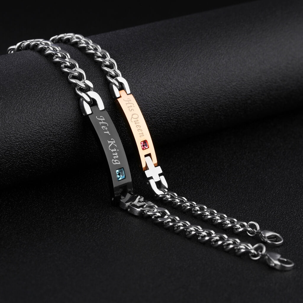 Her King & His Queen Bracelets For Couple