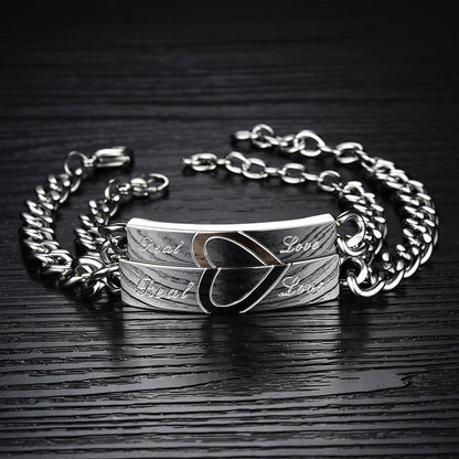 Matching Heart Bracelets for Couples