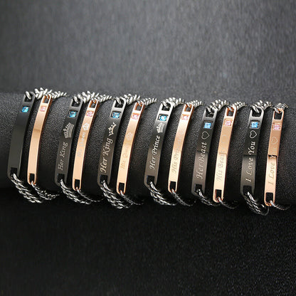 Engraved Promise Bracelets for Couples