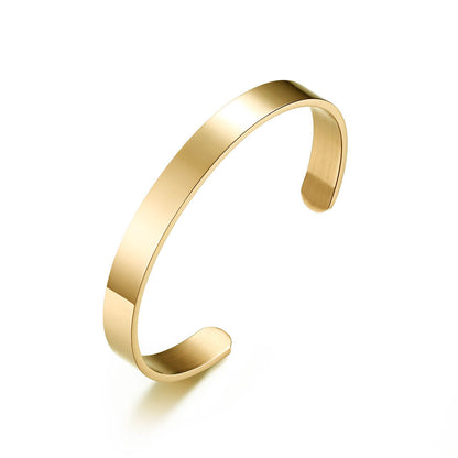 Couple Open Cuff Bracelets for Women and Men