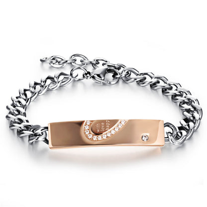 Matching Heart Couple Bracelets
