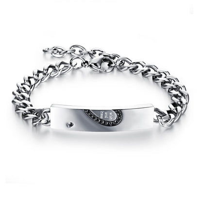 Matching Heart Couple Bracelets
