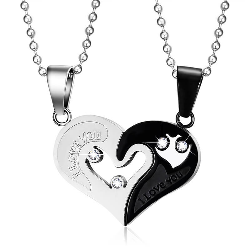 Matching Heart Couple Necklaces