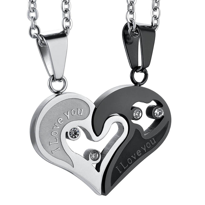 Matching Heart Couple Necklaces