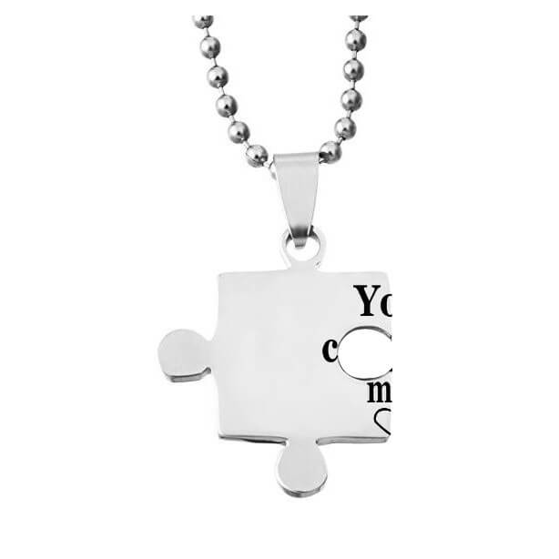 You Complete Me Puzzle Necklace