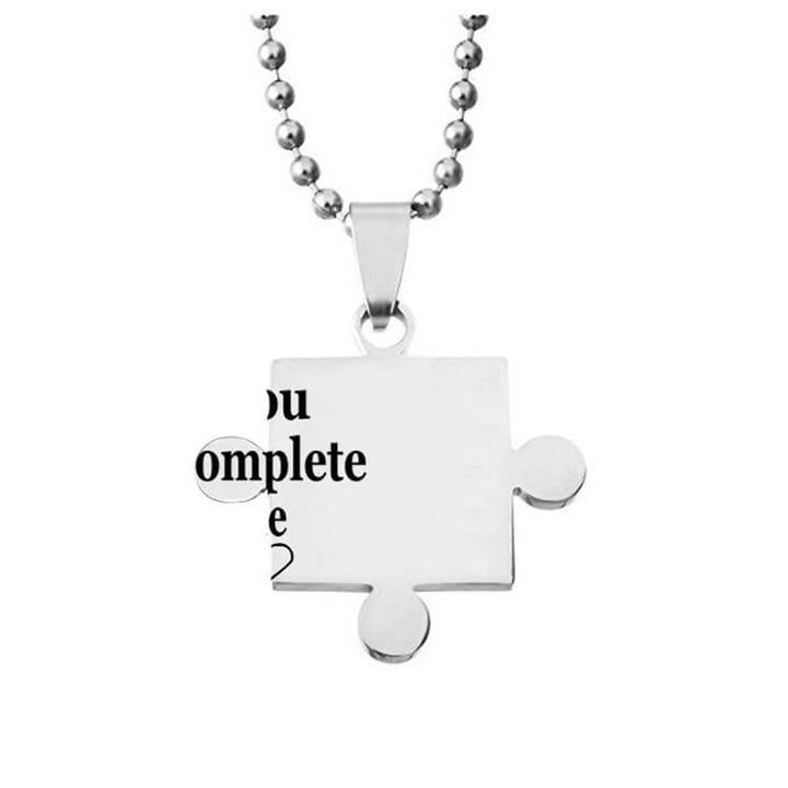 You Complete Me Puzzle Necklace