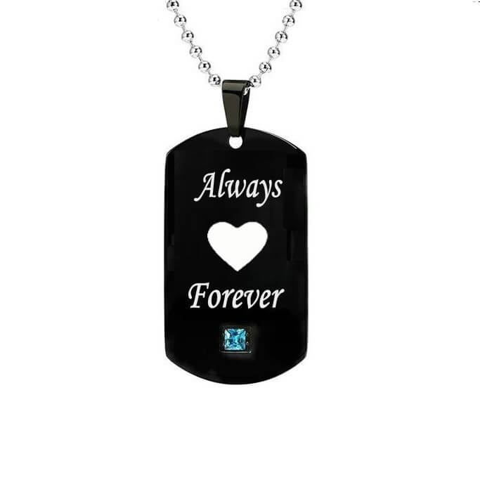 Always Forever Couple Heart Necklaces