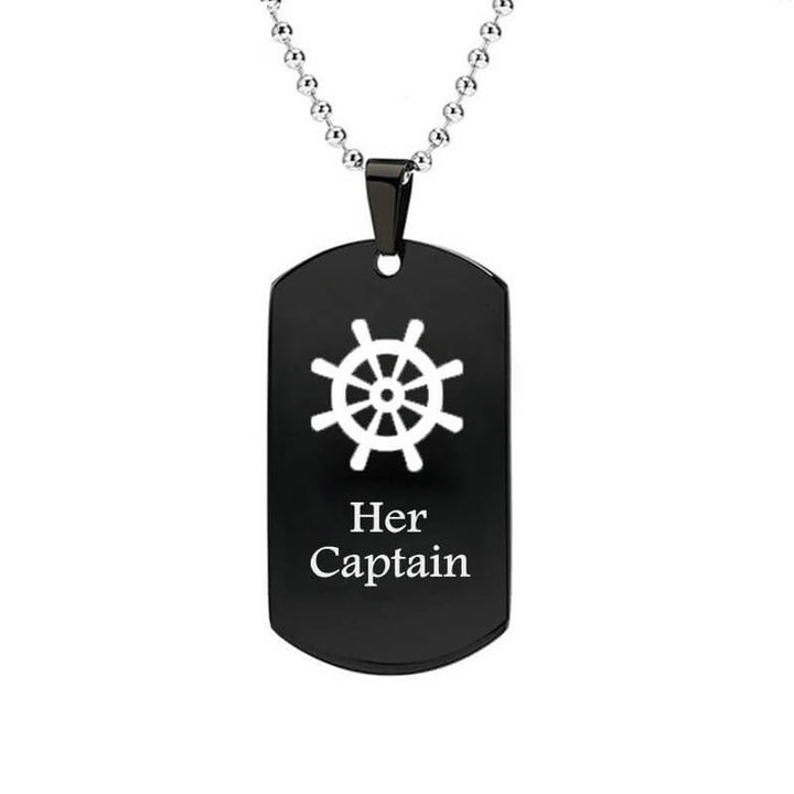 His Anchor and Her Captain Necklaces