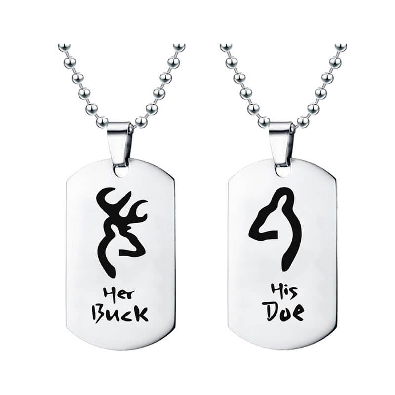 Buck and doe necklaces 2025 for couples