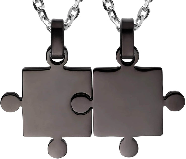His & Hers Puzzle Couples Necklaces