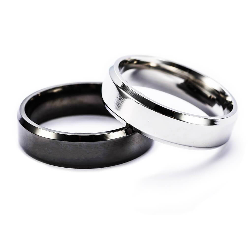 Engraved Promise Rings for Couple