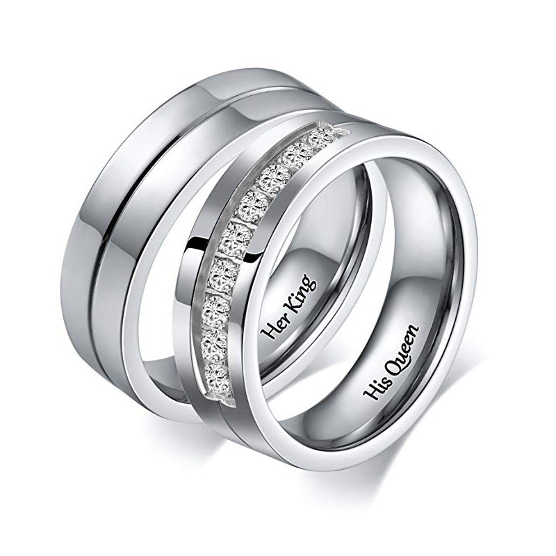 His Queen Her King Couple Promise Rings