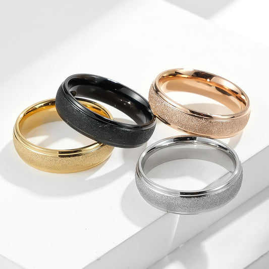 Frosted Shining Unisex Promise Rings