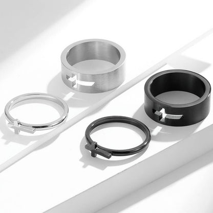 Puzzle Cross Couples Rings