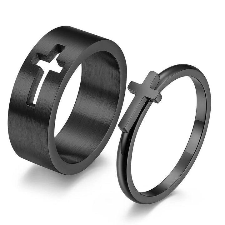 Puzzle Cross Couples Rings