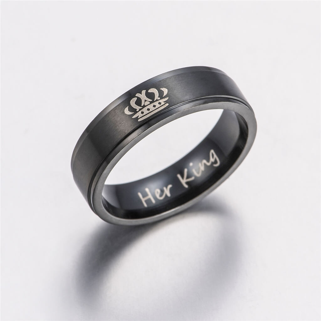 Her King His Queen Couple Rings