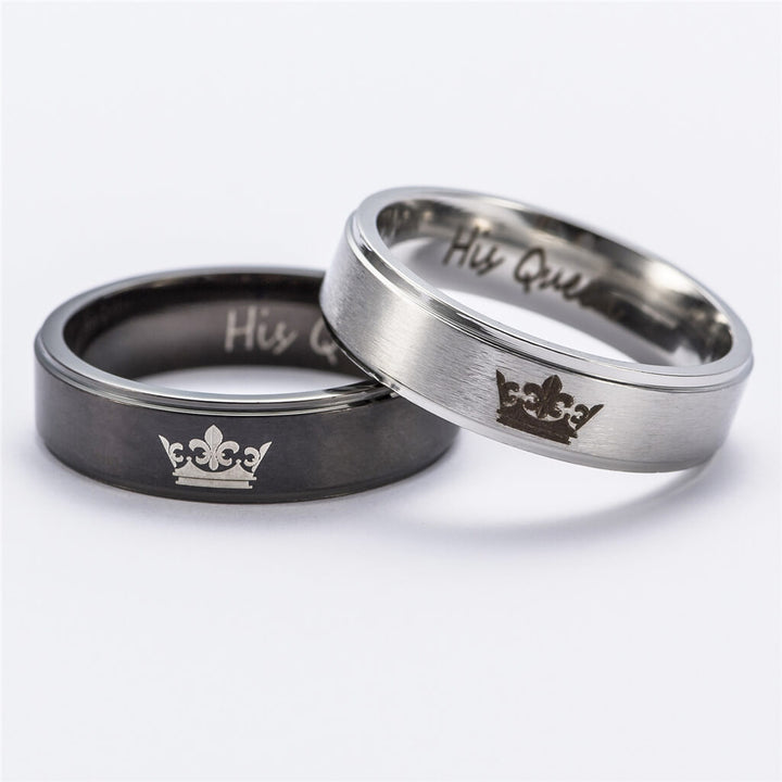 Her King His Queen Couple Promise Rings