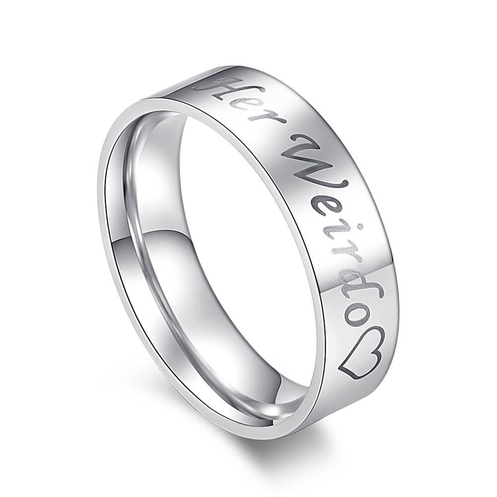 His Crazy & Her Weirdo Couple Rings