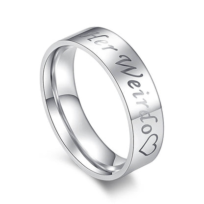 His Crazy & Her Weirdo Couple Rings