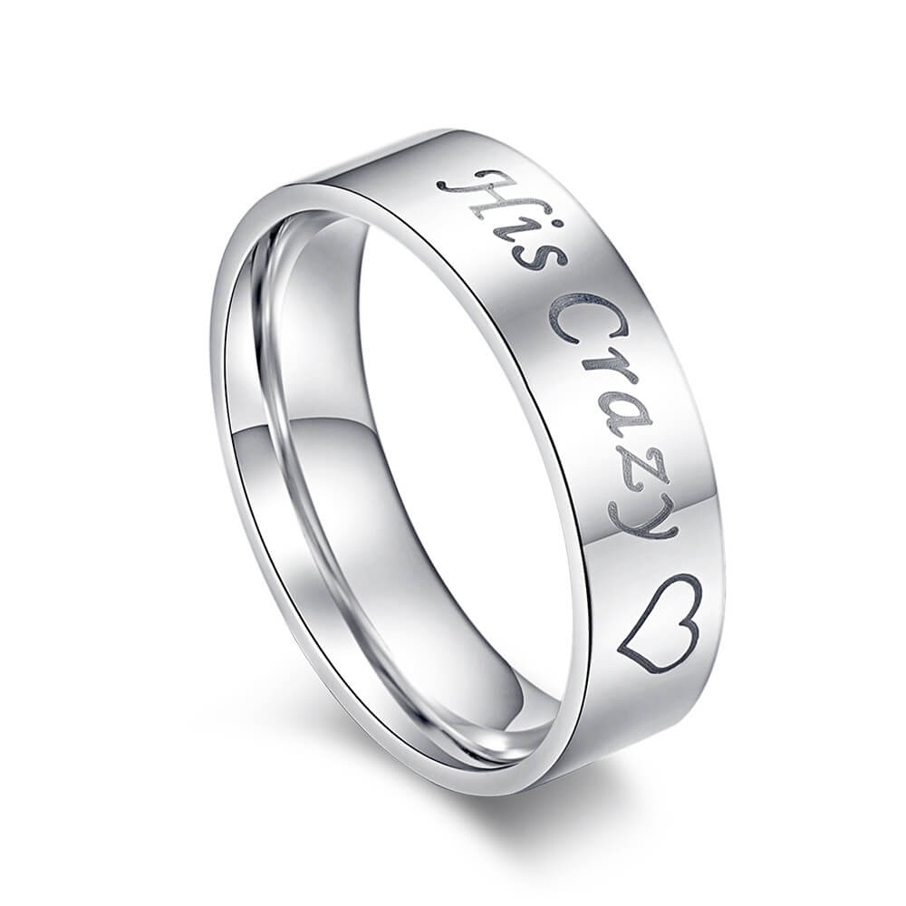 His Crazy & Her Weirdo Couple Promise Rings