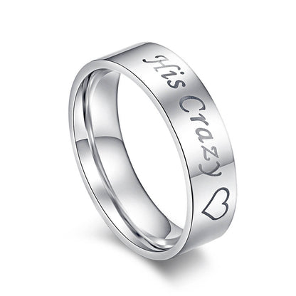His Crazy & Her Weirdo Couple Promise Rings
