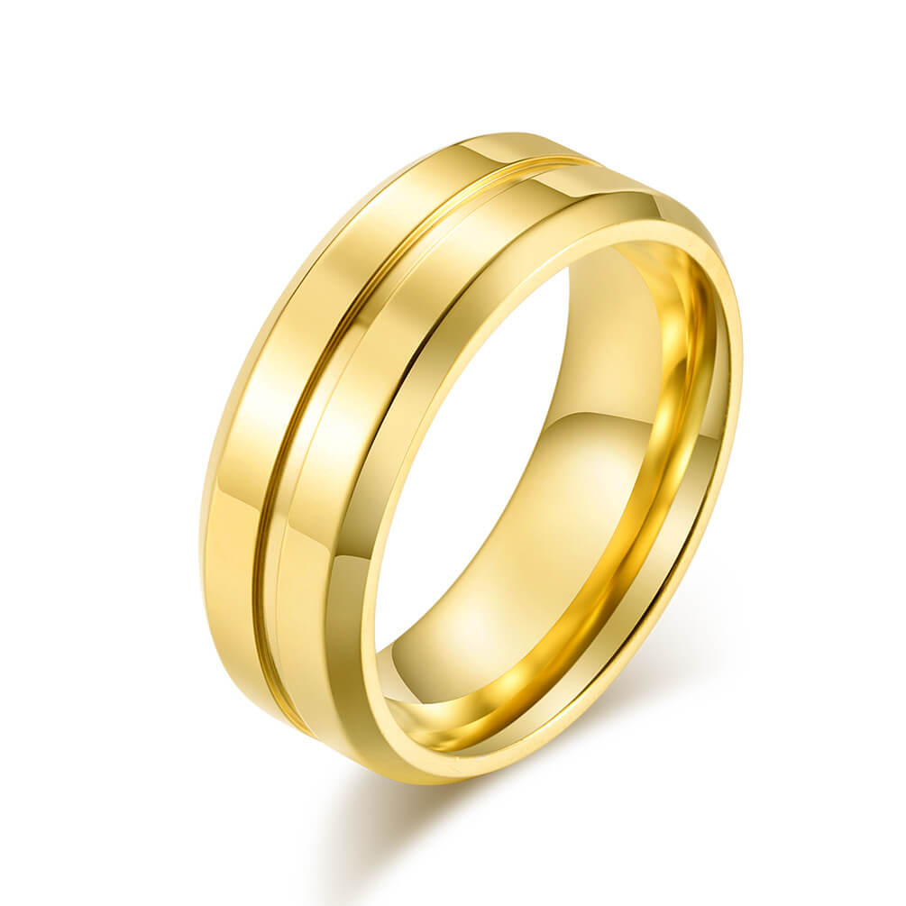 8mm Man Engraved Rings