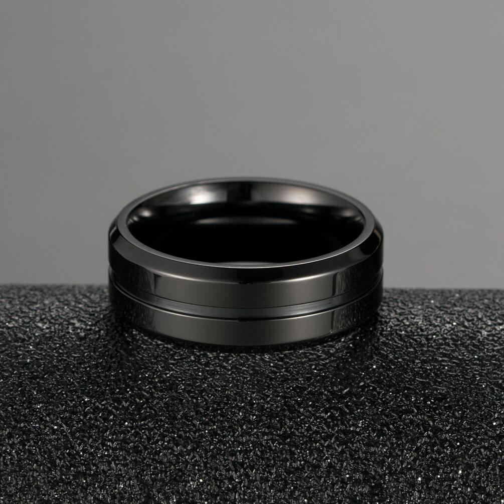 8mm Man Engraved Rings