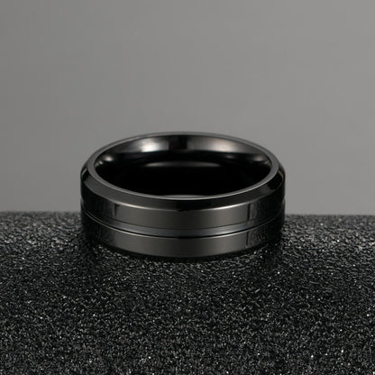 8mm Man Engraved Rings