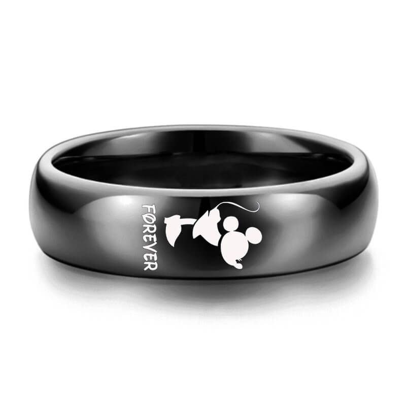 Black Forever & Together Promise Rings