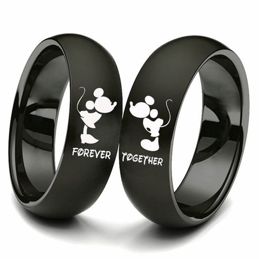 Black Forever & Together Promise Rings