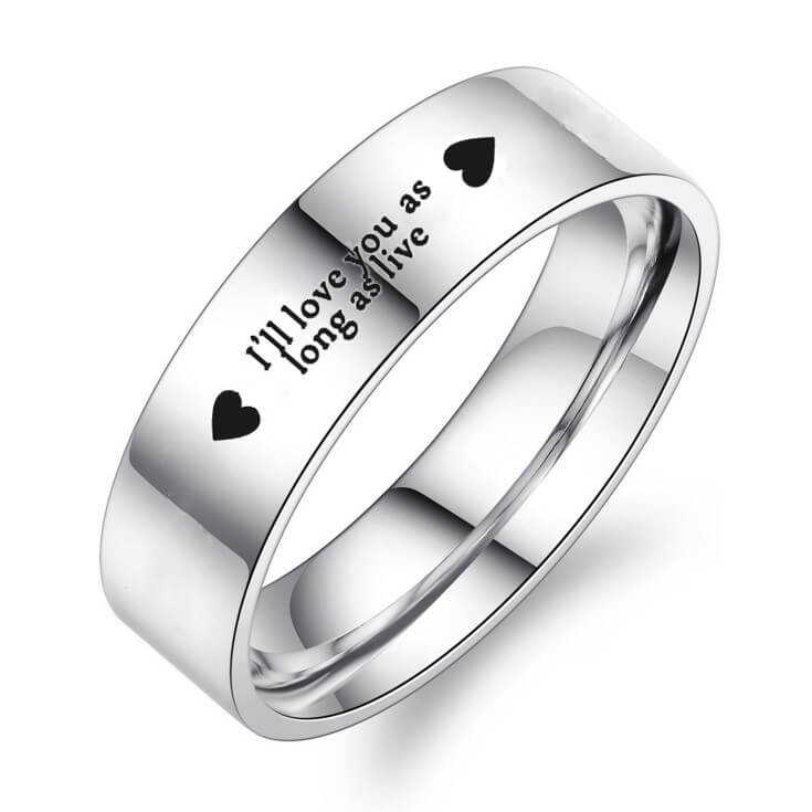 i'll love you as long as live Promise Rings for Couples