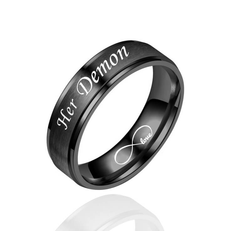His Angel and Her Demon Promise Rings