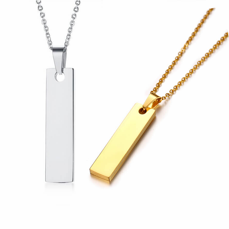 Gold/Silver Custom Bar Necklace