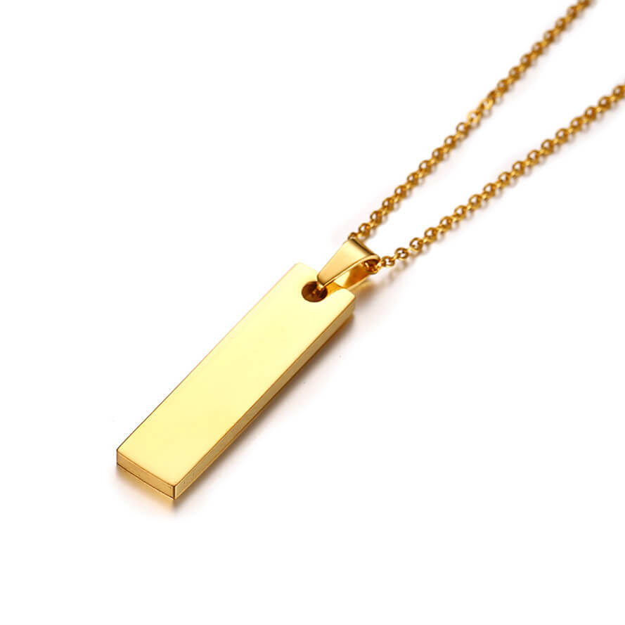 Gold/Silver Custom Bar Necklace