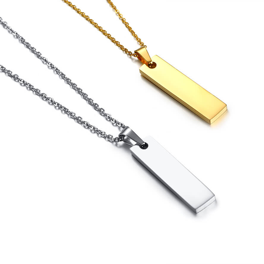 Gold/Silver Custom Bar Necklace