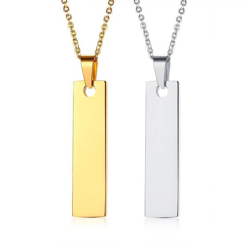 Gold/Silver Custom Bar Necklace