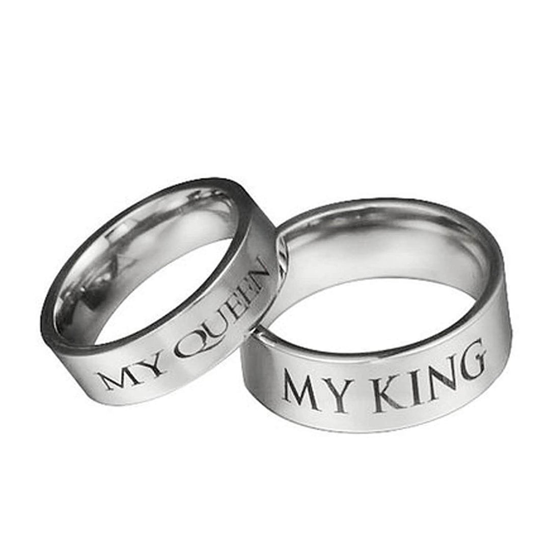 My King My Queen Promise Rings Couple Set