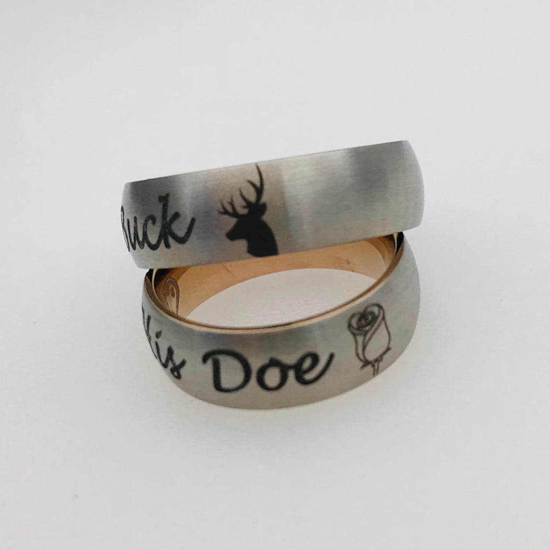 Engraved Promise Ring Set