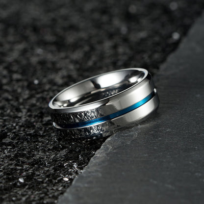 Mens Promise Rings Blue 8mm