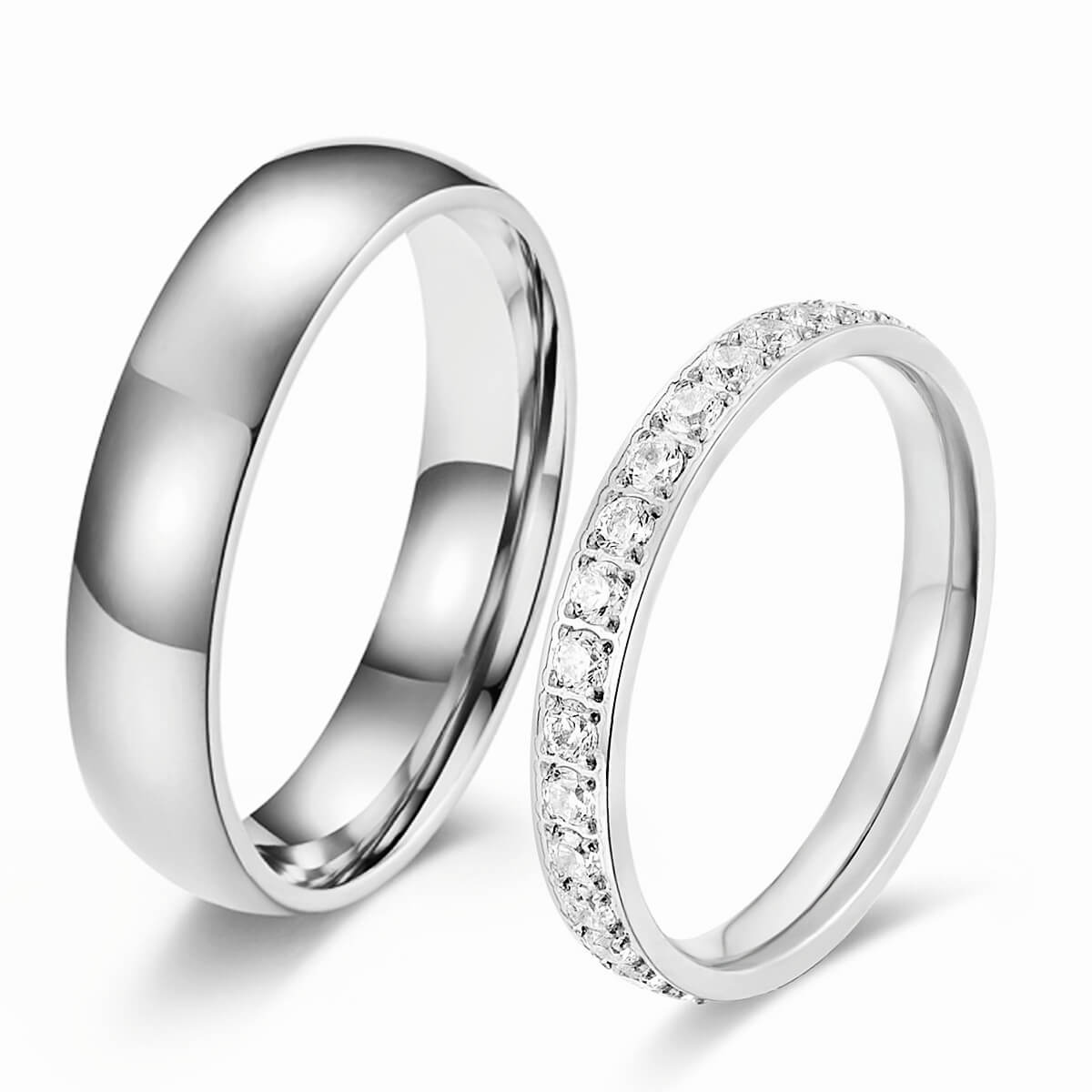 Personalized Couple Bridal Rings