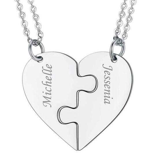 Puzzle Heart Pendants